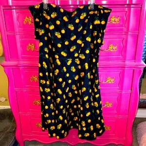 Unique Vintage orange 🍊 off the shoulder swing dress with pockets HTF! 3x